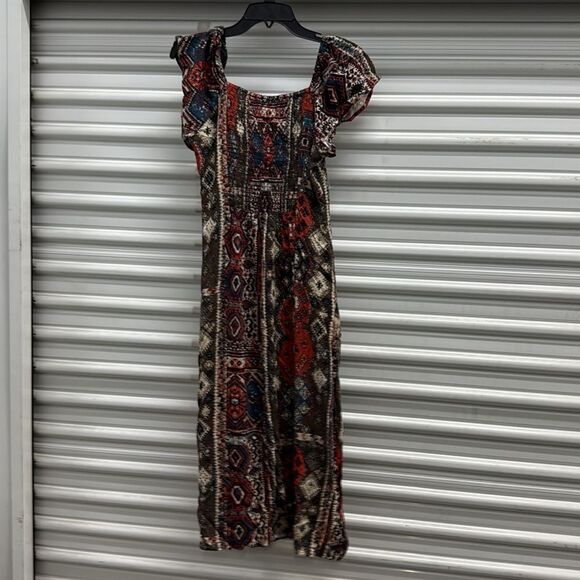 IDYLLWIND WOMEN'S BETHANY FLUTTER SLEEVE MIDI DRESS - Picture 6 of 6